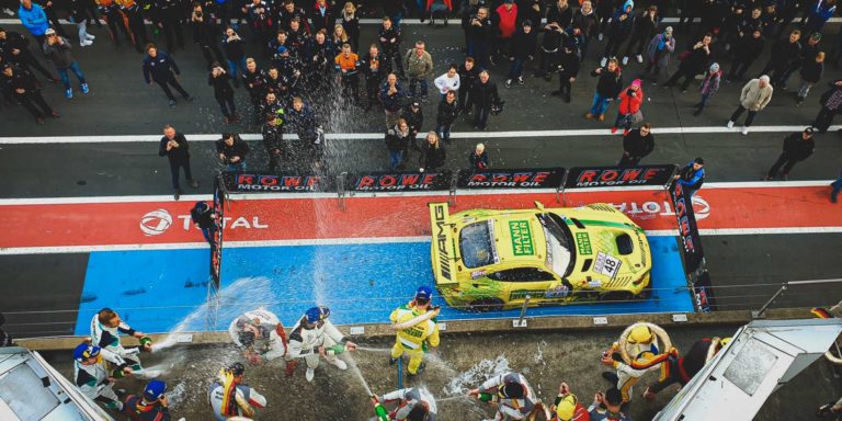 VLN8 Podium Winner HTP Motorsport AMGGT3 #48 - Maxi Buhk, Raffaele Marciello | © Nürburgring