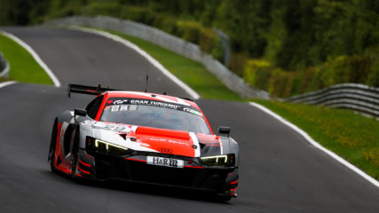 NLS5 Winner Land Motorsport R8 #29 - Chris Mies, Kelvin vd Linde, Mattia Drudi | © GruppeC