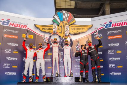 GTworldChAm Indy8H Podium Pro--AM overall | © SRO