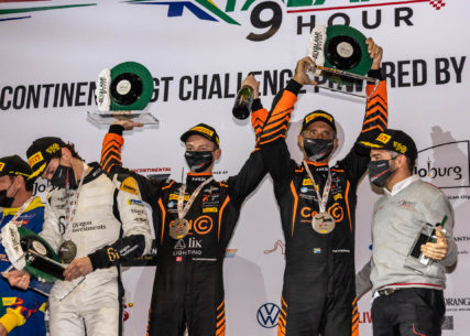 kyalami9h 21 - Pro-Am Winners: Mark Patterson, Thierry Vermeulen, Michael Markussen | © AUDIsport