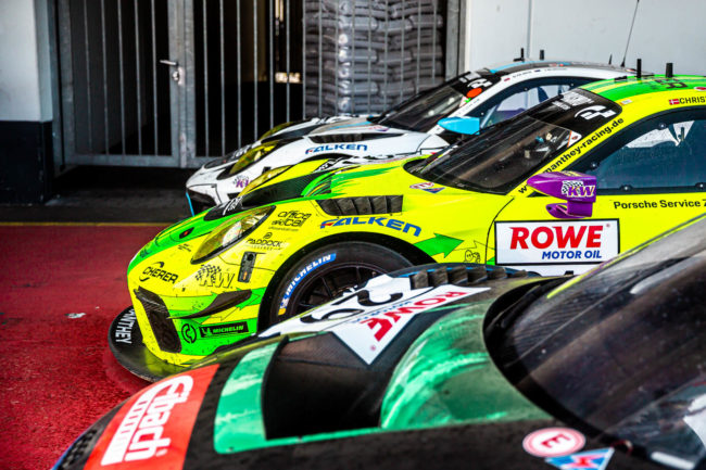 NLS 1 2022 - P2 Land Motorsport - P1 Manthey Grello - P3 KCMG 911 GT3R | © Chris Frays