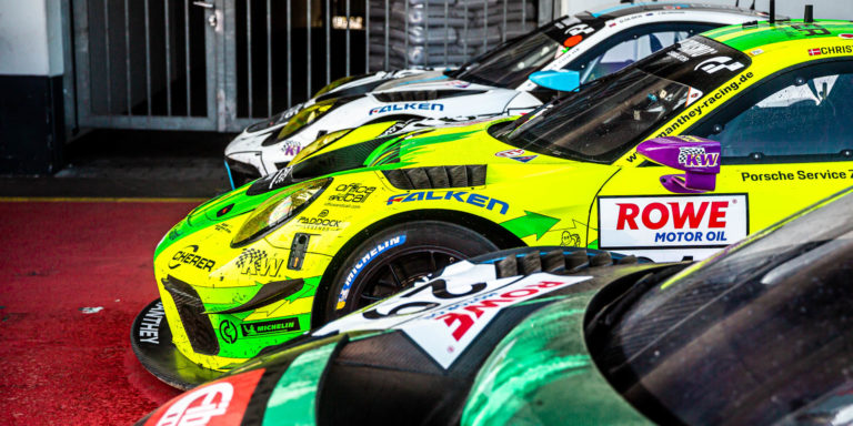 NLS 1 2022 - P2 Land Motorsport - P1 Manthey Grello - P3 KCMG 911 GT3R | © Chris Frays